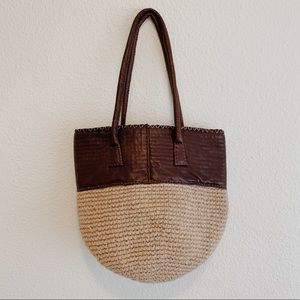 Vegan Leather Basket Tote